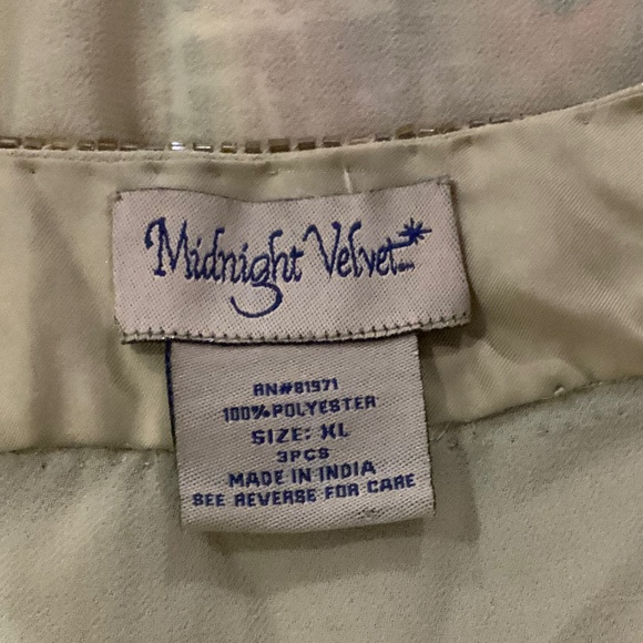 Midnight Velvet Sequin Y2K Gold Beaded Vintage 2 Piece Jacket Size XL - Picture 8 of 10